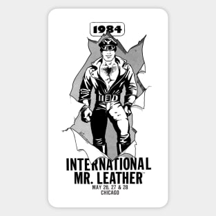 Mr. Leather Gay LGBT Vintage Retro Sticker